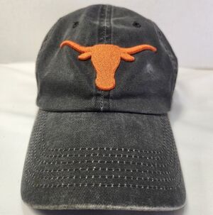 Texas Longhorns Dark Gray Strap Back Adjustable Hat UT Logo Longhorn Headwear